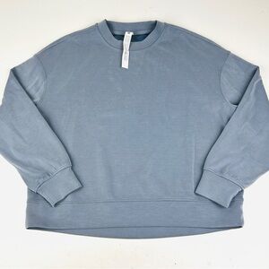 Lululemon Oversized Crew Neck Sweatshirt Womens Small Blue Gray